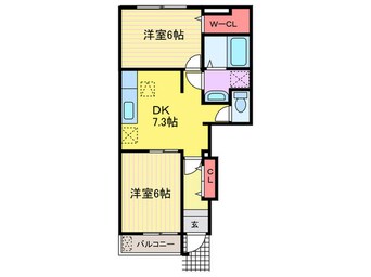 間取図 プラシ－ド嵯峨Ⅰ