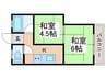 エイトビル岸里 2Kの間取り