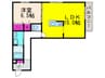 ラヴィベル高槻 1LDKの間取り