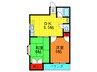 古川ビレッジ 2DKの間取り