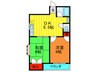 古川ビレッジ 2DKの間取り