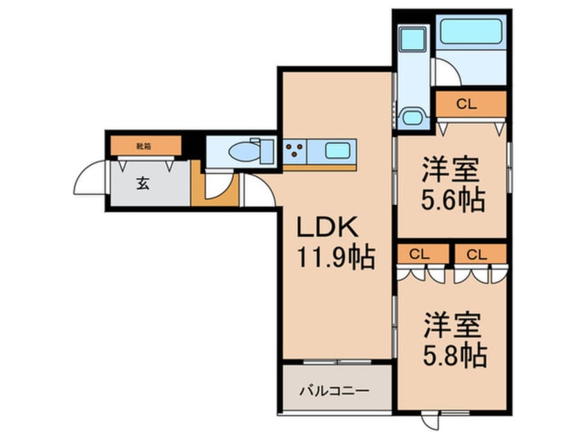 間取図 ＨＥＢＥＬ　ＭＡＩＳＯＮ　野江