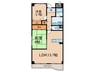 ﾚｼｵ西園田 2LDKの間取り