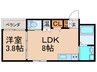 アゼリア平林南 1LDKの間取り