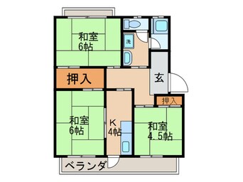 間取図 コ－ポ中臣