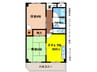 箕面第一ハイツ 2DKの間取り