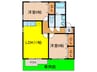 アルジェントＢ棟 2LDKの間取り