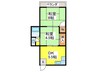 陵西マンション 2DKの間取り