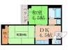 サンハイツ大阪屋 2DKの間取り