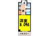 グランボア 1Kの間取り