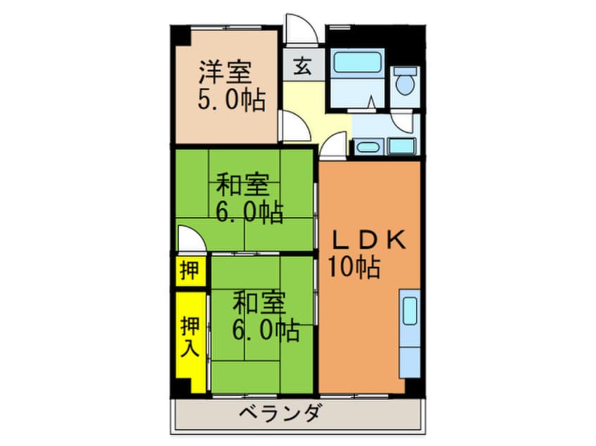 間取図 家具町ハイツ