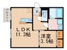 ユアメゾン千舟 1LDKの間取り