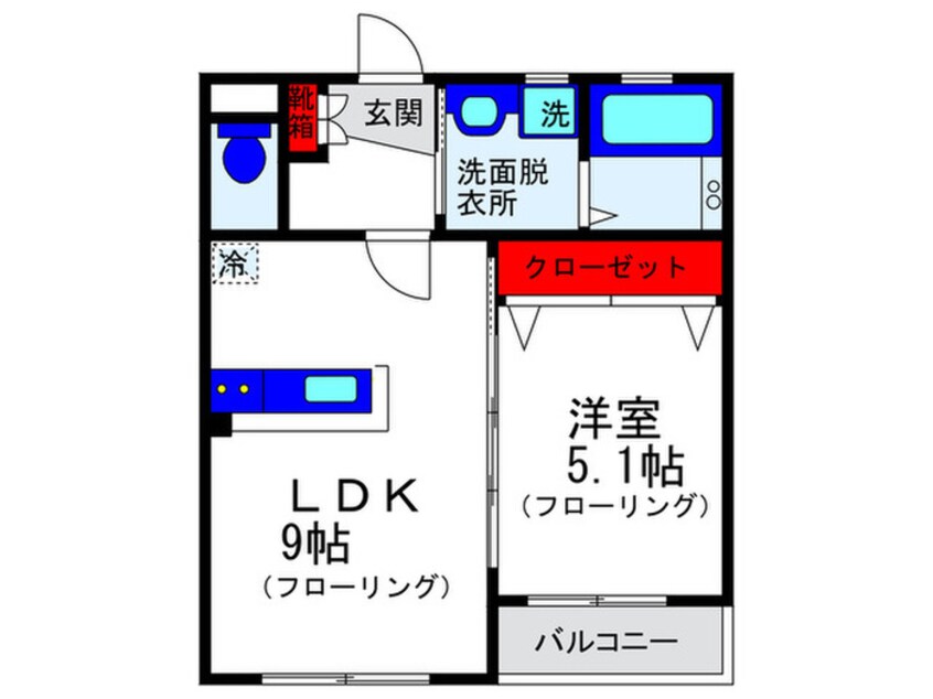 間取図 シェ－ル中桜塚