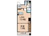 リ－ガル京都烏丸御池（５０２） 1LDKの間取り