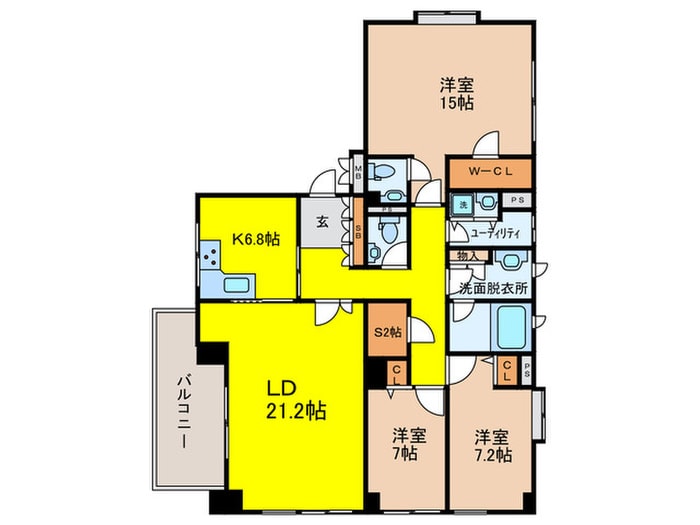 間取り図 コート帝塚山中(402)