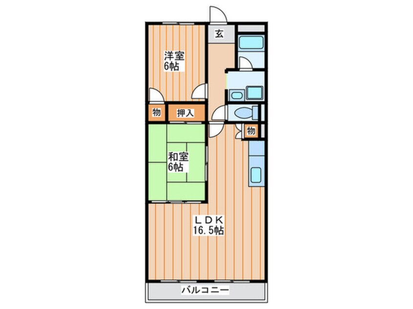 間取図 サンハイツ寝屋川