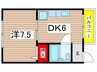 南武庫之荘２１ビル 1DKの間取り