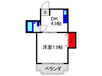 間取図 ラ・クラベル蛍池