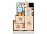 Maison de Mine Nagai Parc Est. 2LDKの間取り