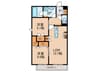 Maison de Mine Nagai Parc Est. 2LDKの間取り