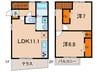 ドルフ須磨 2LDKの間取り