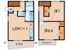 ドルフ須磨 2LDKの間取り