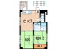 月見山マンション 2DKの間取り