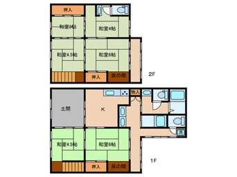 間取図 西七条西八反田町町家