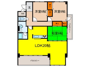 間取図 リバ－サイド箕面