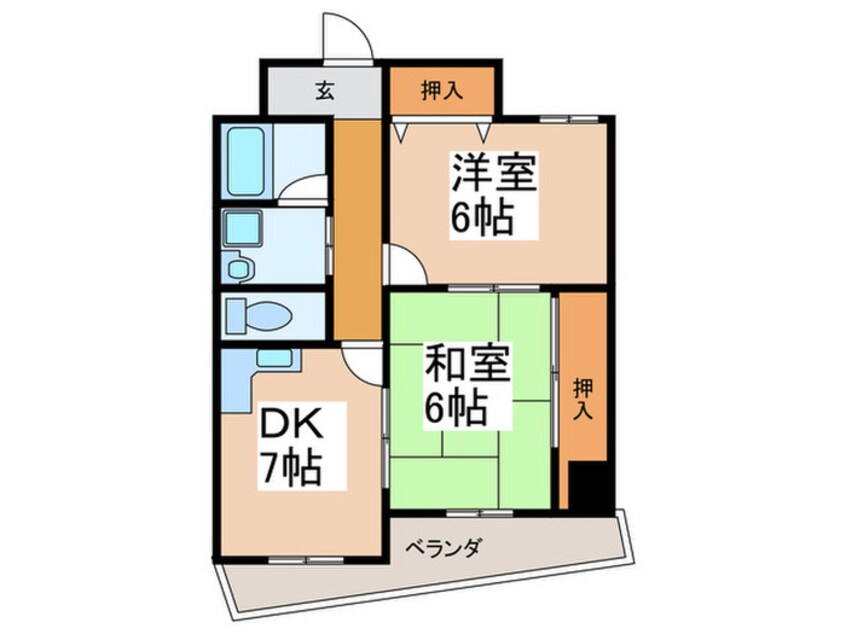 間取図 サニーハイツ金田