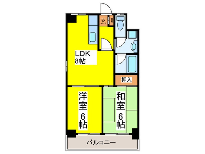 間取図 レインボ－コ－トＰＡＲＴ１