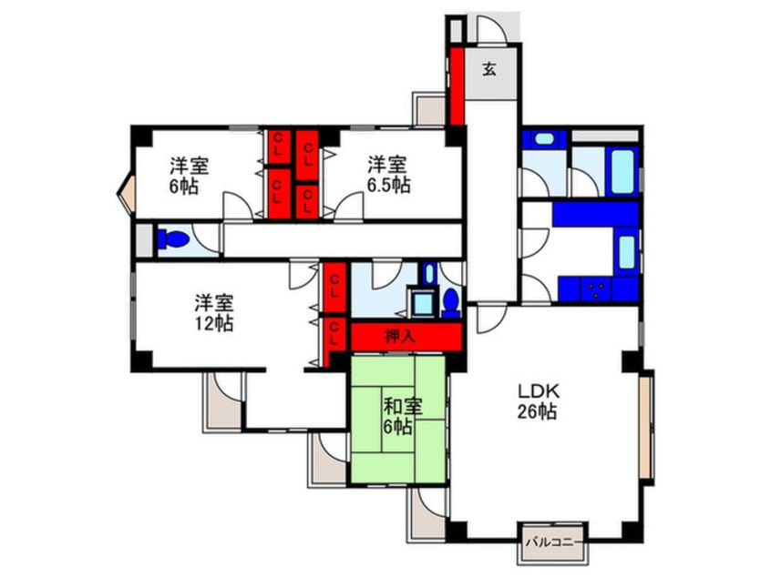 間取図 ラセ－ヌ豊中