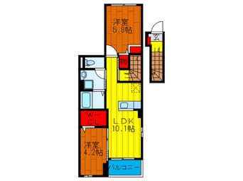間取図 ヴィラアンソレイエⅡ