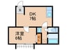 ハイツ美園 1DKの間取り