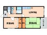 エクシ－ドＳＳ 2LDKの間取り