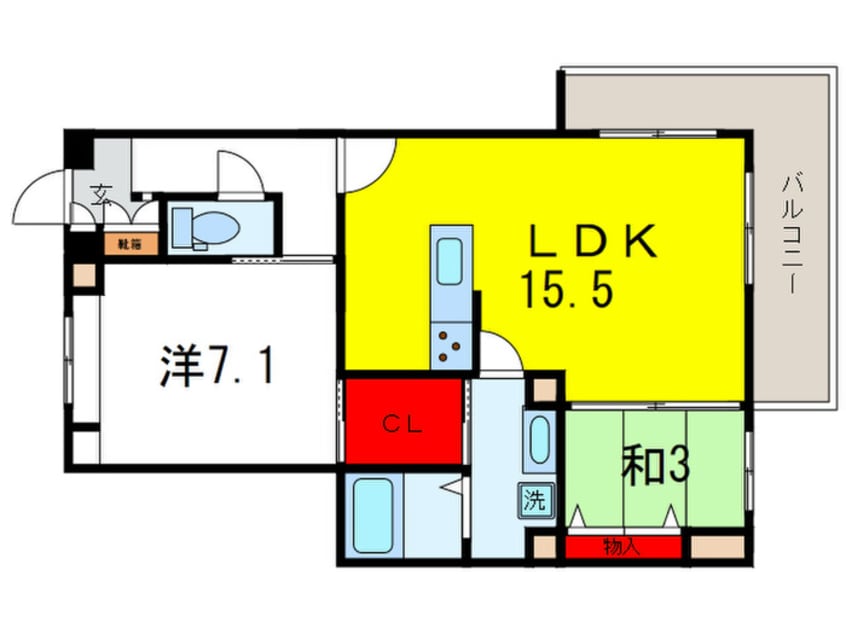 間取図 R1ｃｏｕｒｔ豊中