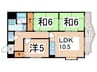 クレストサンシェル 3LDKの間取り