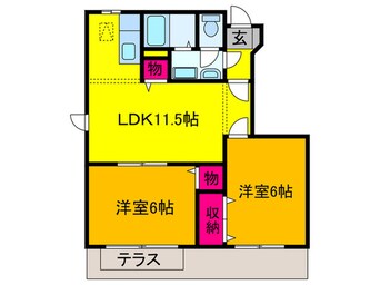 間取図 上野芝ガ－デン