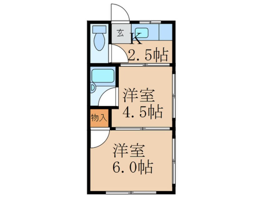 間取図 橋本アパ－ト