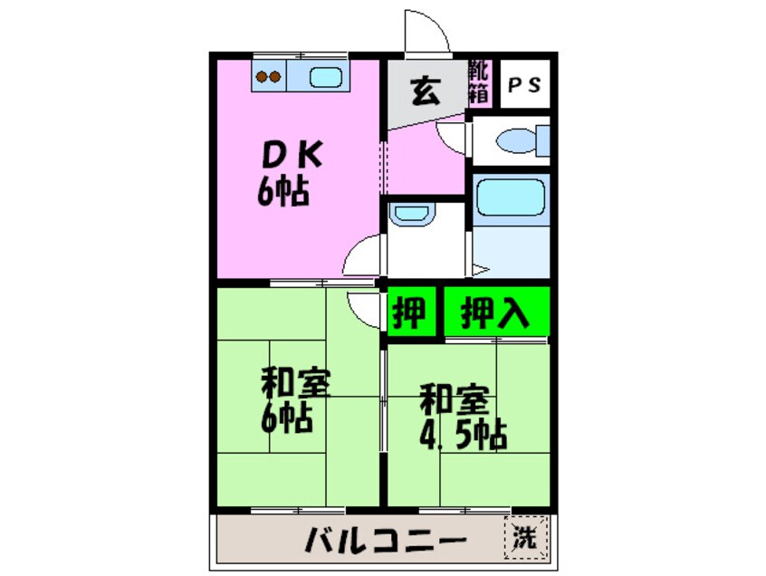 間取図 羽衣６５０１