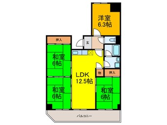 間取図 シャトー辰巳