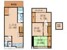 御陵荒巻町貸家 3LDKの間取り