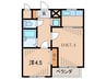 オ－キッド武庫川 1DKの間取り