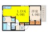 パロス江坂垂水町アイシア 1LDKの間取り