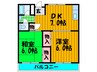 ハイツ緑 2DKの間取り