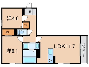 間取図 VillaleEuphoriaAKASHI OKUBOCHO