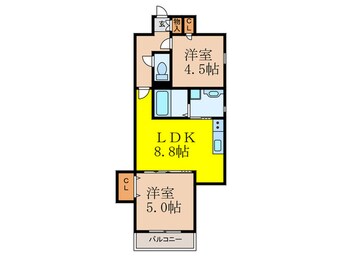 間取図 仮）クリエオーレ一津屋Ⅰ