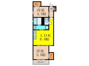 間取図 仮）クリエオーレ一津屋Ⅰ