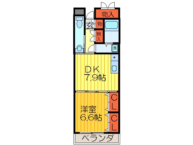 間取り図 プリムロ－ズ八戸ノ里
