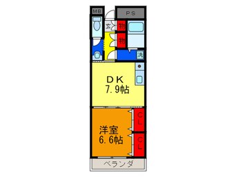 間取図 プリムロ－ズ八戸ノ里